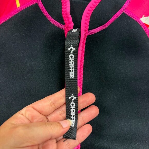 Chriffer Kid Wetsuit Shorty 2mm Neoprene Thermal Pink Black Swimwear - Picture 8 of 14